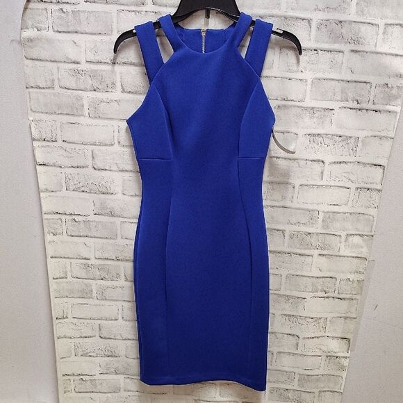Calvin Klein Blue Halter Mini Dress for Cocktail - Picture 1 of 3